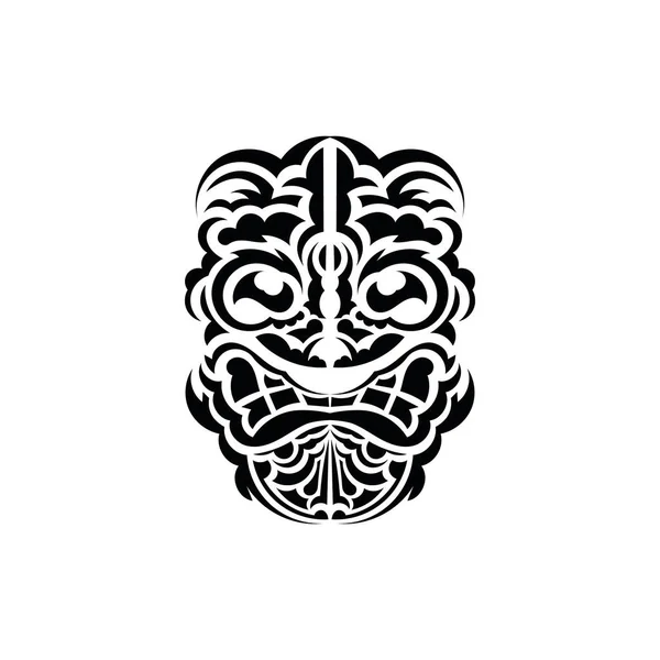 Masque Motif Symbole Totem Traditionnel Style Polynésien Illustration Vectorielle Isolée — Image vectorielle