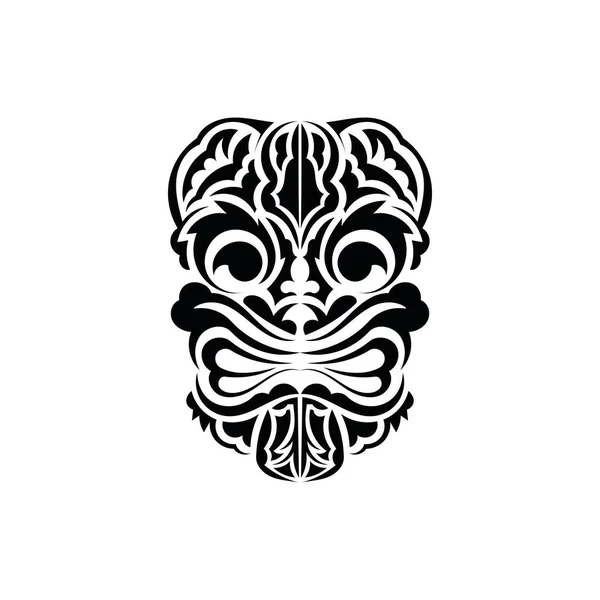 Maska Wzorcowa Tradycyjny Symbol Totemu Hawajski Styl Ilustracja Wektora Izolowana — Wektor stockowy
