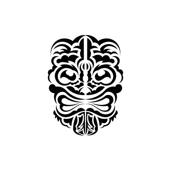 Maska Vzoru Černé Tetování Stylu Starých Kmenů Černá Ozdoba Vektor — Stockový vektor