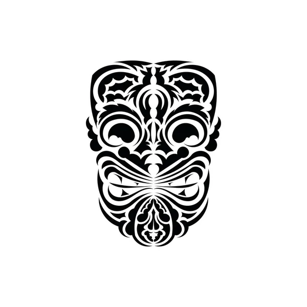 Visage Viking Orc Symbole Totem Traditionnel Style Maori Vecteur Sur — Image vectorielle