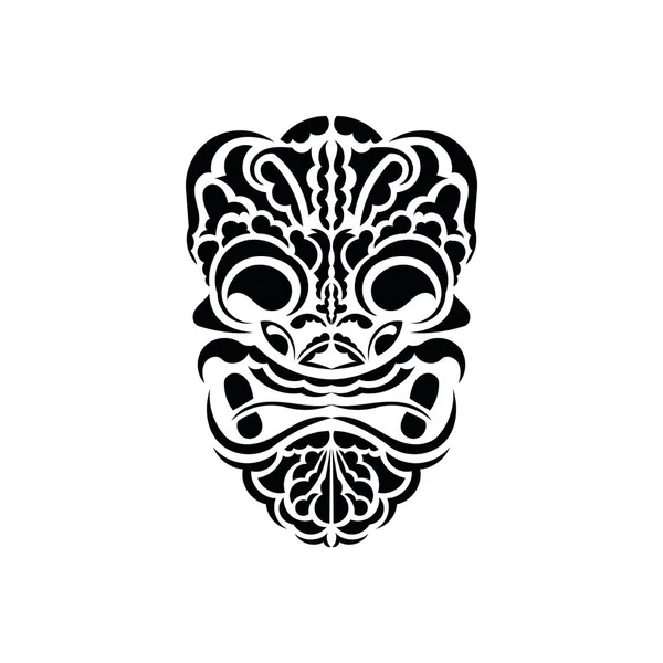 Máscara Tribal Símbolo Totem Tradicional Estilo Simples Ilustração Vetorial Isolada — Vetor de Stock