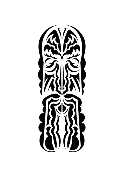 Masque Dans Style Tribal Traditionnel Modèle Tatouage Prêt Isolé Vetcor — Image vectorielle