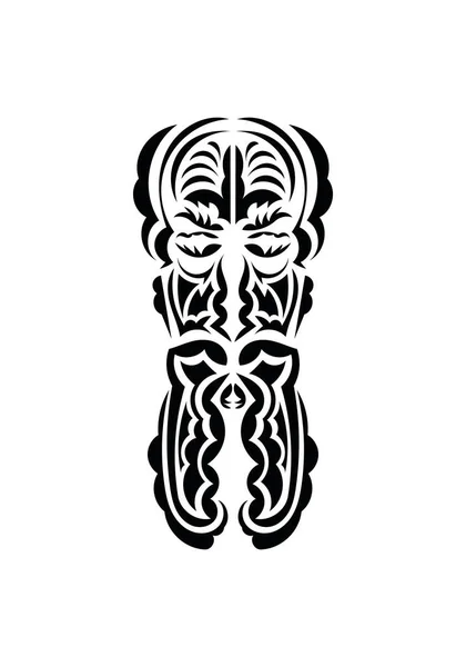 Máscara Estilo Tradicional Tribal Modelo Tatuagem Pronto Estilo Plano Ilustração — Vetor de Stock
