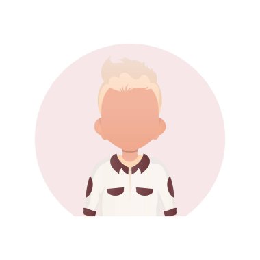 Küçük şirin bir çocuğun Avatar 'ı. İzole. Çizgi film tarzında vektör illüstrasyonu.