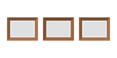 Boş çerçeveler dizisi. İzole edilmiş. Düz stil. Vektör illüstrasyonu