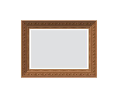 Resim çerçevesi boş. İzole edilmiş. Düz stil. Vektör illüstrasyonu