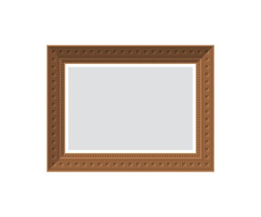 Boş retro çerçeve. İzole edilmiş. Düz stil. Vektör illüstrasyonu