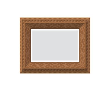 Boş çerçeve modeli. İzole edilmiş. Düz stil. Vektör illüstrasyonu