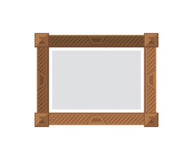 Boş retro resim. İzole edilmiş. Düz stil. Vektör illüstrasyonu