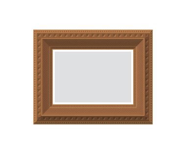 Boş resim çerçeve modeli. İzole edilmiş. Düz stil. Vektör illüstrasyonu