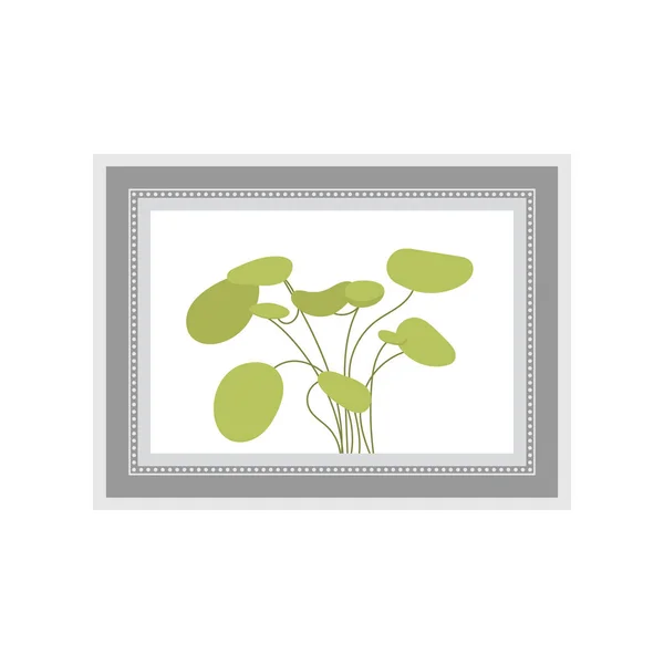 Artistic Painting Decorative Plant Isolated Flat Style Vector Illustration — Stock Vector