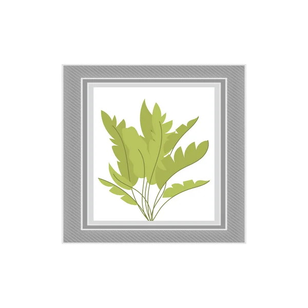 Painting Depicting Plant Isolated Flat Style Vector Illustration — Stock Vector