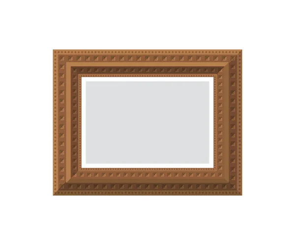 Vintage Empty Frame Isolated Flat Style Vector Illustration — Stock Vector