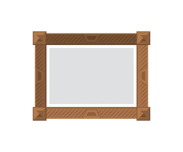 Empty Retro Picture Isolated Flat Style Vector Illustration — Image vectorielle
