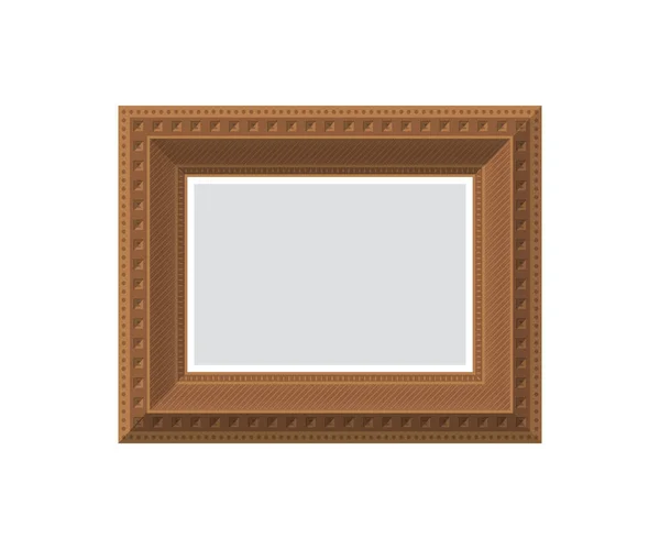 Blank Picture Frame Mockup Isolated Flat Style Vector Illustration — Stock vektor