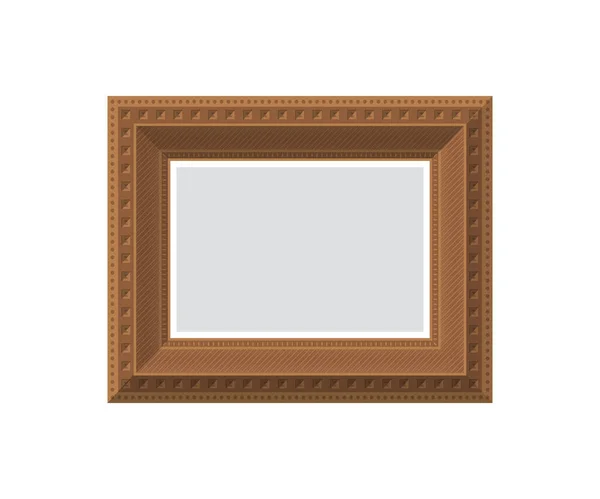 Blank Picture Frame Mockup Isolated Flat Style Vector Illustration — Stockvektor