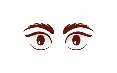 Çizgi film tarzında güzel şirin kadın gözleri.