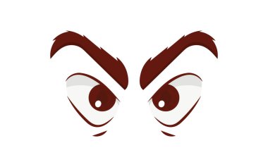 Düz stil şeytani gözler. Vektör illüstrasyonu.