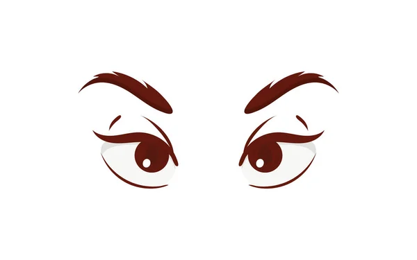 Handgezeichnete Frau Sexy Luxuriöse Augen Mit Perfekt Geformten Augenbrauen Und — Stockvektor
