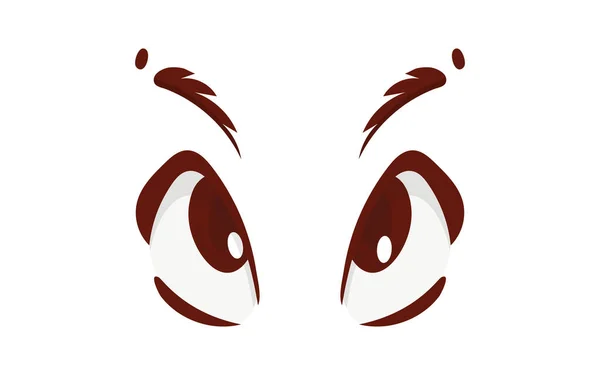 Мультфильм Женщина Глаза Брови Ресницами Изолированная Векторная Иллюстрация — стоковый вектор