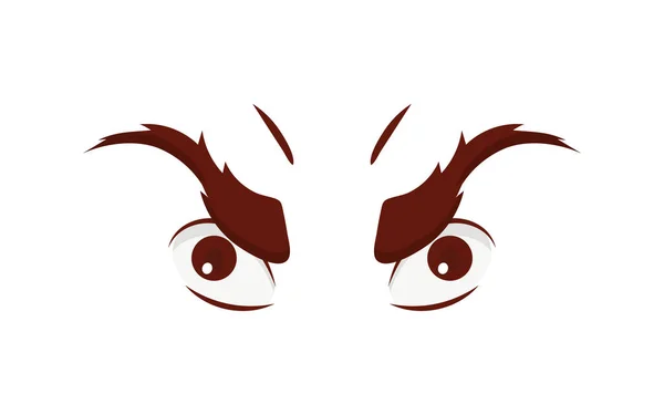 Ojos Enojados Ojos Que Miran Popa Ilustración Del Vector — Archivo Imágenes Vectoriales