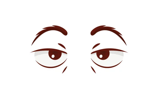 Спокойные Глаза Плоском Стиле Изолированный Белом Фоне Векторная Иллюстрация — стоковый вектор