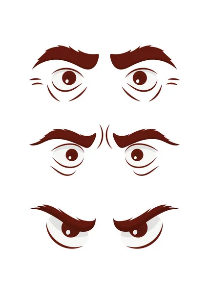 Набір Очей Плоскому Стилі Ізольовані Білому Тлі Векторні Ілюстрації — стоковий вектор