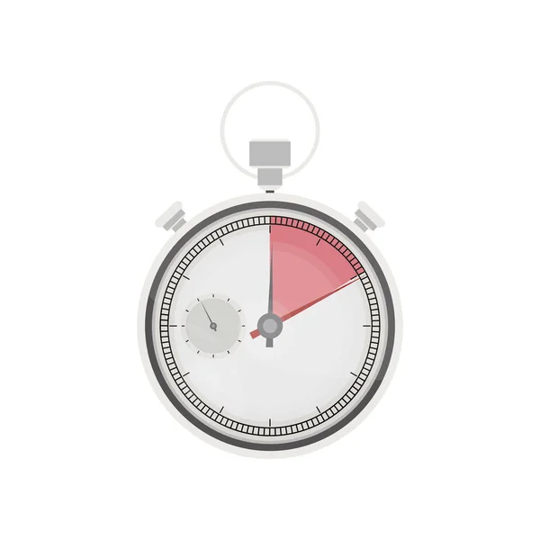 Highlighted Five Seconds Stopwatch Vector Five Minute Clock Number Chronometer — Stock Vector