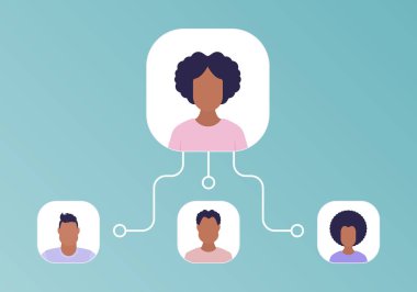 Astların şefinin entrikası. Düz stil. Vetkaran illüstrasyonu.