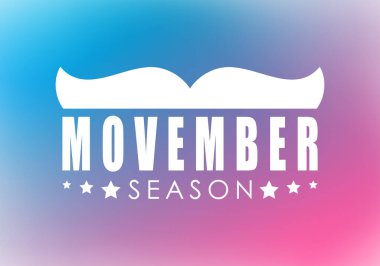 Movember season bright banner. Vector illustration.