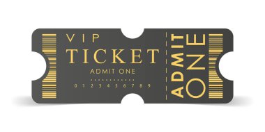 VIP Modern elegant ticket card illustration template. Vector illustration.