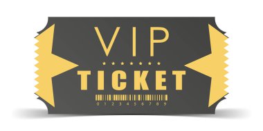 VIP Modern ticket card template. Vector.