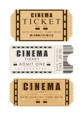 Ticket set. Ready design for your business. Isolated. Vector illustration.