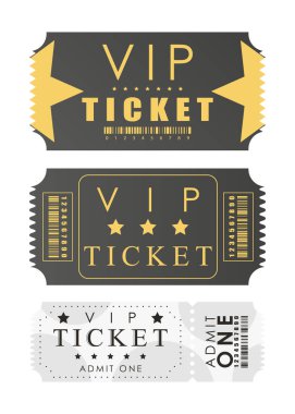 Ticket set. Ready design for your business. Isolated on white background. Vector illustration.