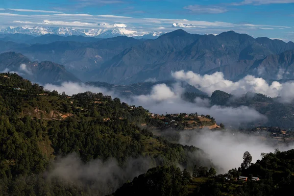 Magnifique Chaîne Montagnes Située Pokhara Partir Temple Bhairabsthan Bhairabsthan Palpa — Photo