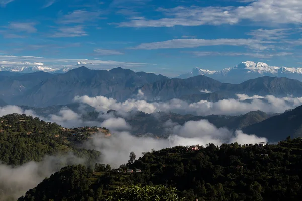 Magnifique Chaîne Montagnes Située Pokhara Partir Temple Bhairabsthan Bhairabsthan Palpa — Photo
