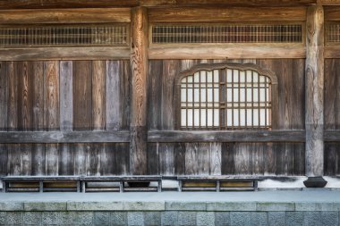 Japon ahşap tapınağın iç detaylar