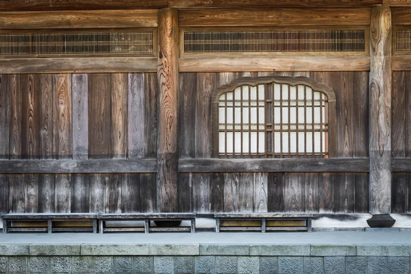 Japanse houten tempel interieur details — Stockfoto