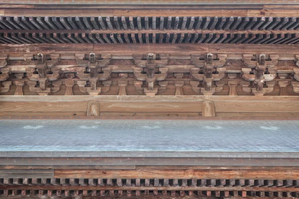 Japanische Holztempel Innenausstattung Details — Stockfoto