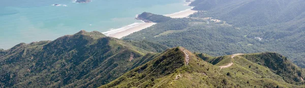 Sentier Pédestre Sur Montagne Près Tai Long Wan Célèbre Plage — Photo