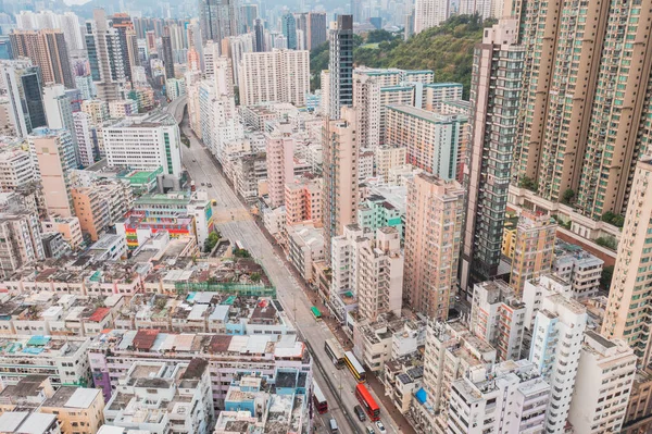 Increíble Vista Aérea Zona Residencial Kowloon Tokwawan Hung Hom Hong —  Fotos de Stock