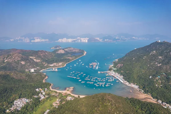 Fiskeplats Fiskeutrustning Och Båt Pichic Bay Lamma Island Hongkong — Stockfoto