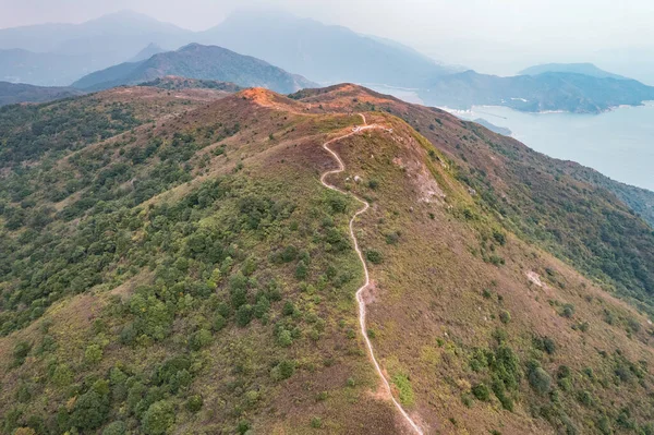 Niesamowita Ścieżka Szlaku Popularnej Lokalizacji Turystycznej Ling Wui Shan Lantau — Zdjęcie stockowe