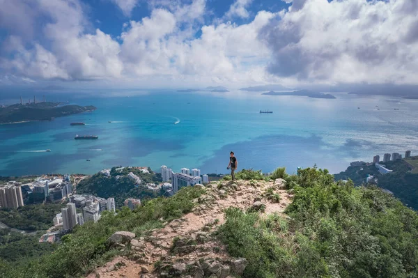 Hermoso Panorama Excursionista Alto Oeste Montaña Isla Hong Kong Día —  Fotos de Stock