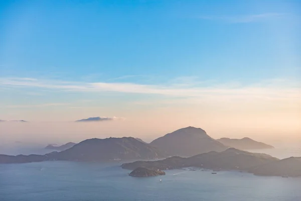Hermosa Puesta Sol Del Océano Paisaje Del Sur Hong Kong — Foto de Stock