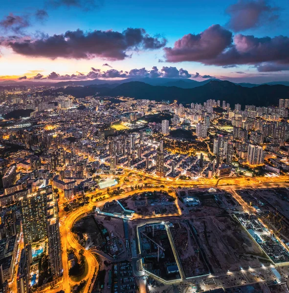 Kai Tak Kowloon Hong Kong Daki Büyük Inşaat Alanının Destansı — Stok fotoğraf