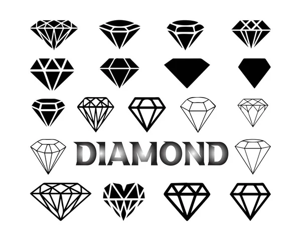 Diamond Vektörü Clipart Dosyası 124 Siluet — Stok Vektör