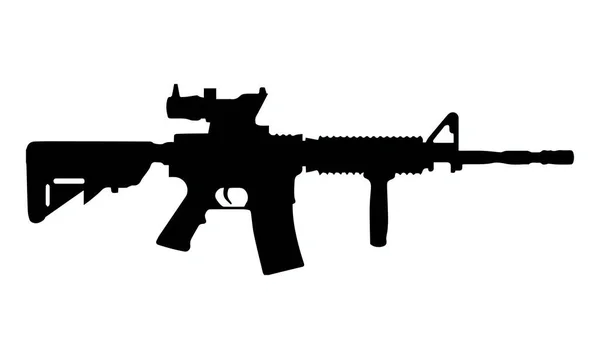 M16 Rifle Gun Cut File Svg Cricut Silhouette — Stock Vector