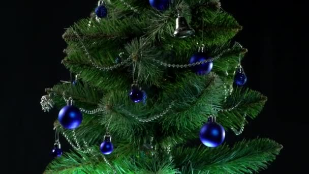 Beautiful Green Christmas Tree Garlands Gifts — Wideo stockowe