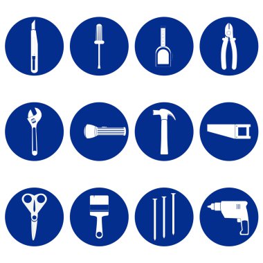 Mavi dairesel Icons araçları